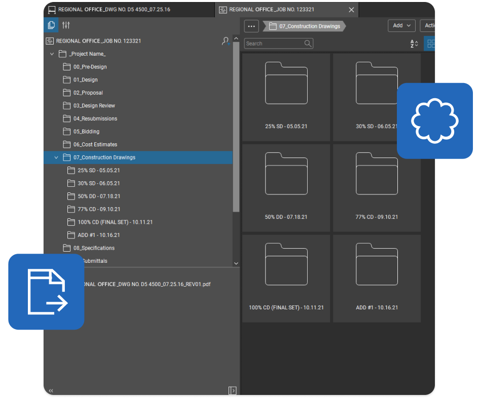 construction document management files in digital format