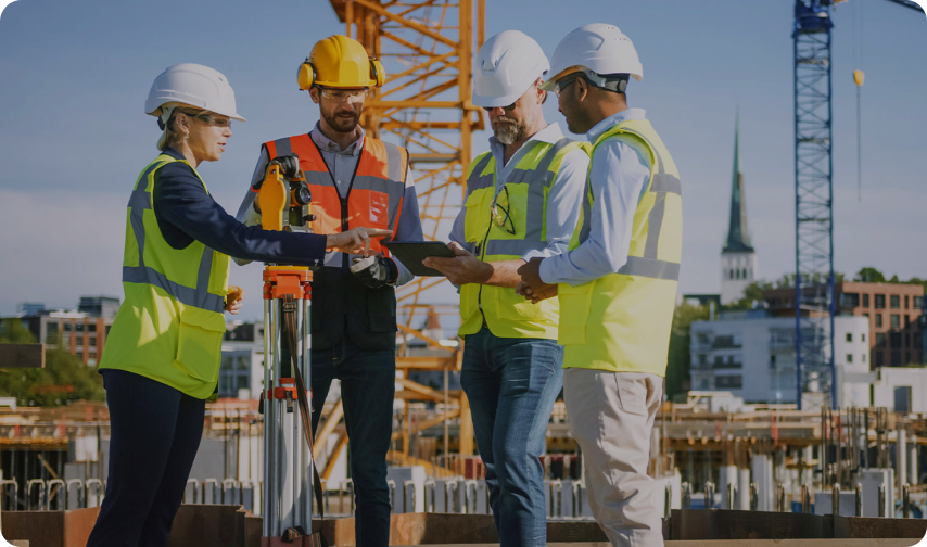 Group of construction workers at a jobsite