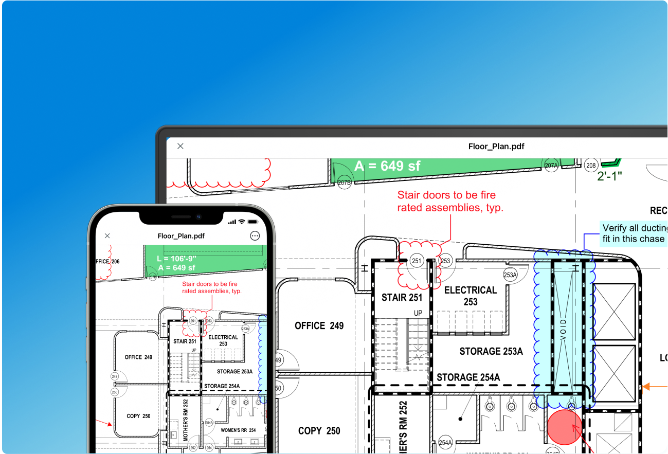 construction collaboration markup software on web and mobile