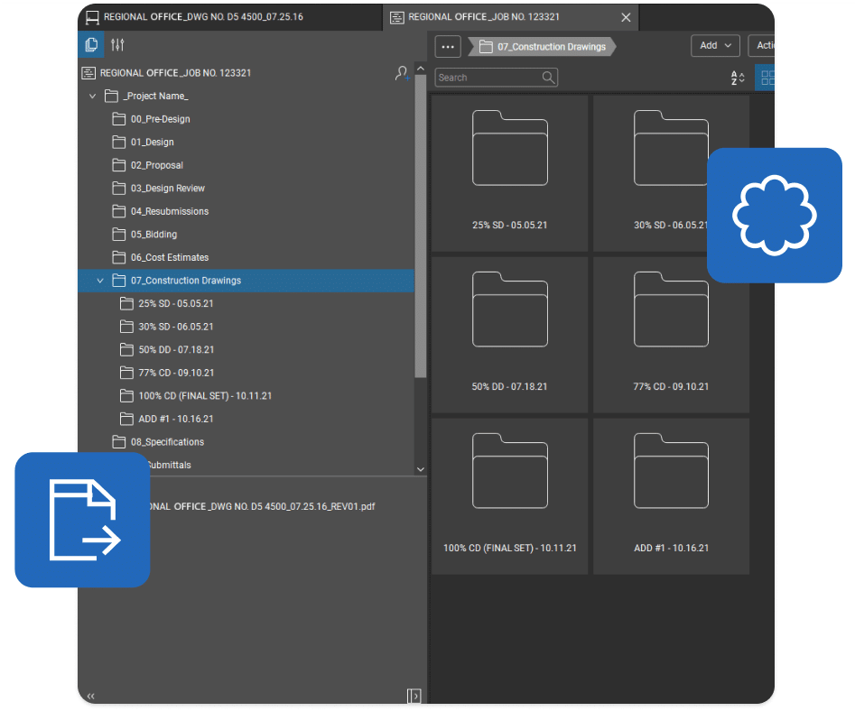 construction document management files in digital format