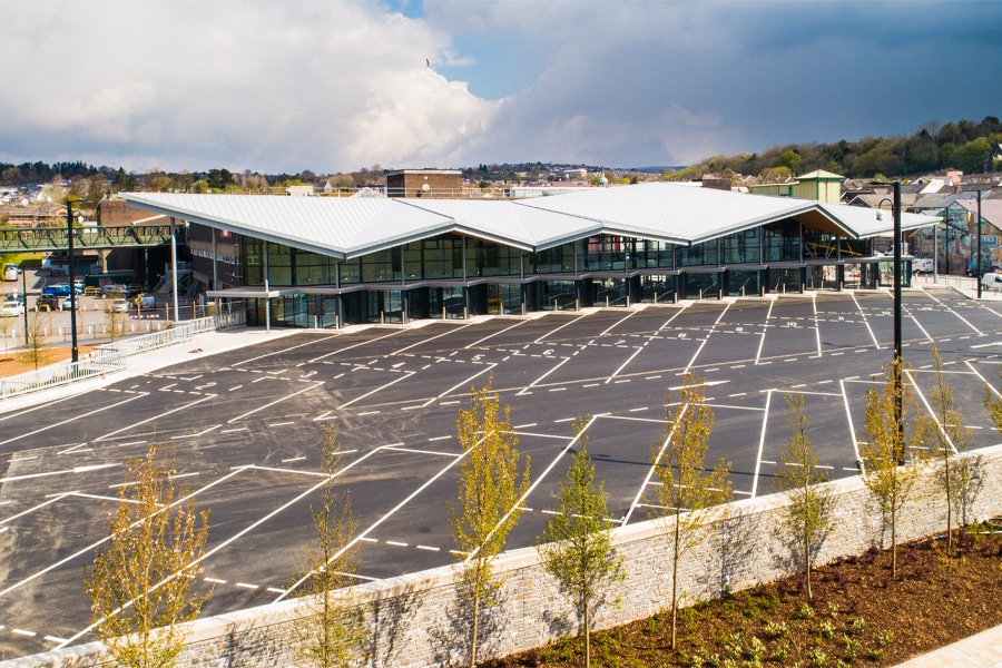 El intercambiador de autobuses de Merthyr Tydfil